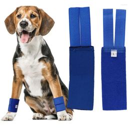 Dog Apparel 2PCS/Set Knee Protector Blue Polyester Cotton Pet Wrist Guard Injury Front Leg Rehabilitation