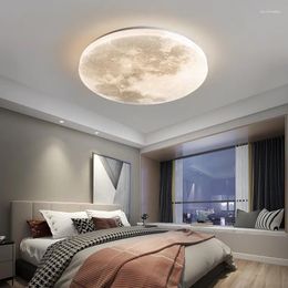 Ceiling Lights Modern Moon Light Creative Remote Control Bedroom Chandelier Living Room Kitchen Study Lamp Home