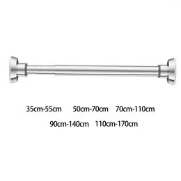 Shower Curtains Adjustable Closet Rod Garment Rack Clothing Hanger Stainless Steel Clothes For Laundry Room Cabinets