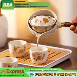 Teaware Sets KAWASIMAYA Tea Set Home Portable Travel Office Ladies Exquisite Bubble Cup Ceramic