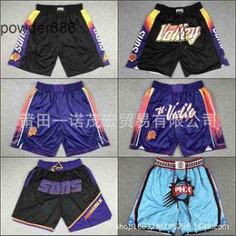 Homme sport loisirs basketball football badminton rugby Sun Team Full Embroidered Zipper Pocket Pants Basketball Shorts