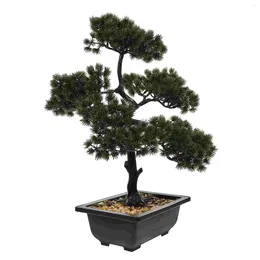 Decorative Flowers Simulation Welcome Pine Small Home Decor Artificial Plants Fake Bonsai Tree Statue