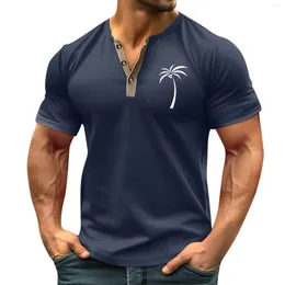 Men's T Shirts And Blouses Unique Casual Print For Men Low Price V-Neck Short Sleeves Summer Blouse Sport Camisas De Hombre