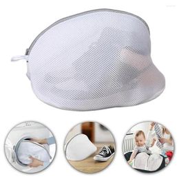 Laundry Bags Breathable Shoe Wash Bag Ventilated Mesh With Zipper Capacity Thickened Shoes For Anti-winding