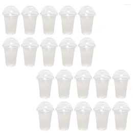 Disposable Cups Straws Vasos Desechables Con Tapa Drink Juice Cup Water Plastic Beverage With Lids