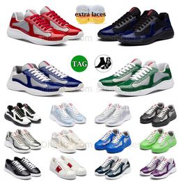 2024 America Cup Sports Casual Shoes Mesh Cloth Sneakers Soft Rubber Prad Love Loafers Mesh Stitching Athletic Patent Vintage Running Shoe Runner Outdoor Trainers