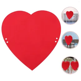 Chair Covers 2 Pcs Protector Valentine's Day Back Cover Chairs Felt Cloth Valentines Supply