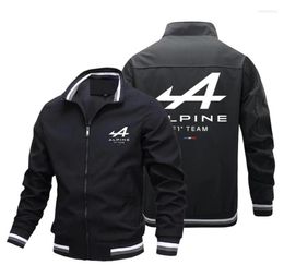 Men039s Trench Coats Alpine F1 Team Spring And Autumn Zipper Jacket Men39s Pocket Casual Sportswear Outdoor Cardigan7898344
