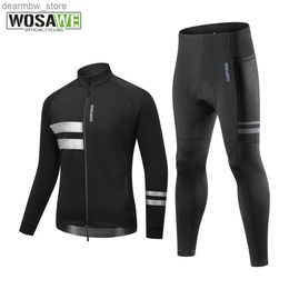 Cycling Jackets Men Cycling Jacket Set Winter Fleece Thermal Mountain Bike Cycling Clothing Breathable MTB Bicycle Clothes Wear Suit Reflective24328