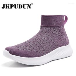 Casual Shoes Women Platform Sneakers Fashion For Slip On Sock Trainers Plush Lightweight Zapatillas Mujer
