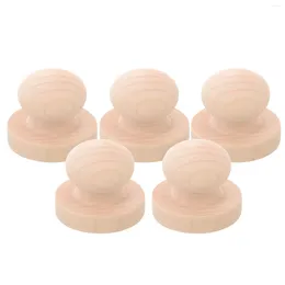 Storage Bottles 5 Pcs Wooden Seal DIY Stamp Dressing Table Furniture Bamboo Stamps Vanity Stool