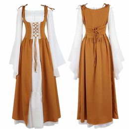 halen Fi Dres Oktoberfest Beer Girl Costume Maid Wench Germany Bavarian Plus Size 5XL Medieval Dr Costume Dirndl y2fD#