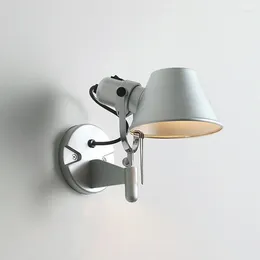 Wall Lamp Modern LED Silver Minimalist Corridor El Room Study Bedroom Living Reading Light