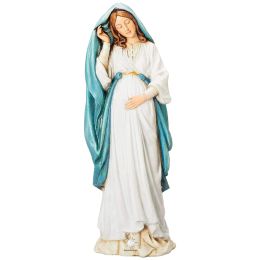 Sculptures Virgin Mary Mother of God Statue Tabletop Resin Figurine Collection Pregnant Idol Religious Gift Home Decor