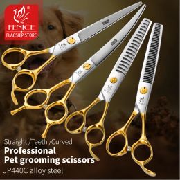 Scissors Fenice 6.5/6.75/7.0/7.5 inch Professional Dog Grooming Scissors Cutting Thinning Shear for Dog/Cats Animals Groomer Tools