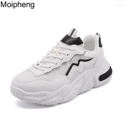 Casual Shoes Moipheng Sneakers Women 2024 Spring Tennis Green Lace Up Breathable Running Autumn Platform Girls Vulcanised