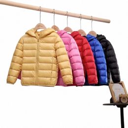 boys Girls Puffer Jackets 2023 New White Duck Down Keep Warm Hooded Casual Short Coats 1-14 Years Outerwear Children Chothes A4aX#