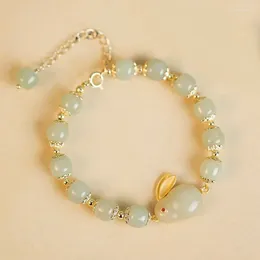 Link Bracelets Jade Bracelet Female Instagram Niche Design High Appearance Level Students Hand String Ie Ancient Birthday Gift