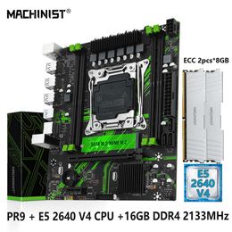 MACHINIST PR9 X99 Motherboard Set LGA 2011-3 Kit Xeon E5 2640 V4 Processor CPU +DDR4 2*8GB RAM Memory usb3.0 NVME/SATA M.2 M-ATX