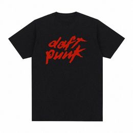summer Men Cott T-Shirt Daft Punk Tops Tees Male Casual Clothing Unisex Women Fi Solid Colour Short Sleeve Streetwear R3tA#