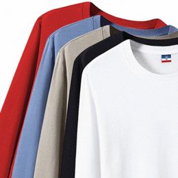 free Ship T-Shirts Men Lg Sleeve Solid 100% Cott Basic Top Tshirts Male Slim Tee Shirt Plus Size Pullover Sweatshirt Men s0Vi#