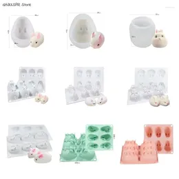 Baking Moulds 1/6 Holes Easter Silicone Mould 1PC 3D Cake Mould Handmade Soap Candle Model Mousse Decorating Tools Bakeware