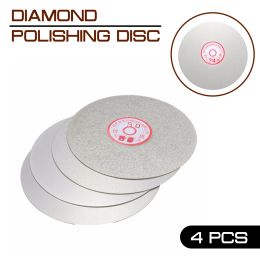 Schuurschijven 4pcs/set Diamond Polishing Disc 600 800 1200 3000 Grit Lapping Grinding 6" Flat Lap Grinding Wheel Disc Polishing Laps Tool