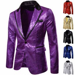 shiny Gold Shiny Shiny Decorated Blazer Jacket for Men Night Club Graduati Men Suit Blazer Homme Costume Stage Wear for Singer N2qM#