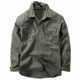 spring Lg Sleeve Cott Military Shirt Men Autumn Army Tactical Shirts Camisetas Hombre Chemise Homme Plus Size 6XL v3LN#