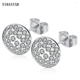 Stud Earrings Est Style Pave For Women Girl Zircon Stone Earings Female Bijoux Women's Birthday Gift