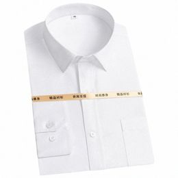 quality Mens Dr Shirts Lg Sleeve Casual Solid Busin Work Stand Collar Male Clothing Camisa Masculina Social Twill Shirt w8Mf#
