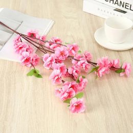 Decorative Flowers Brand Garden Home Office Fake Silk Flower Cherry 1PCS 63cm Artificial Bouquet Wedding Realistic