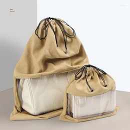 Storage Bags 5pcs Dust For Handbags Flannel Cover Bag Handbag Purses Shoes Boots Dustproof Drawstring Travel Pouch