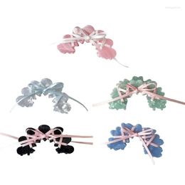 Hair Clips Barrettes Mxme Fashionable Acrylic Clip Ribbon Tie Bow Acetate Claw Accessory For Women Drop Delivery Jewelry Hairjewelry Ot9Jz