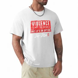 jiu Jitsu Violence Not The Answer Jujitsu BJJ Gift Light T-Shirt tees mens plain t shirts 21Qu#