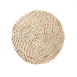 Table Mats 40CM Woven Corn Husk Placemats Kitchen Utensils Durable And Pads Heat-Resistant Coasters Accessories