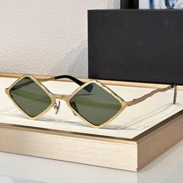 Sunglasses German Designer Brand Alloy Rhombus Handmade Craft Men Women Luxury Fashion Vintage Eyeglasses Driving Traveing Uv400