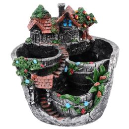 Kits Resin House Decoration Succulent Holder Succulent Flowerpot Desktop Ornament Home Decorations Accessories