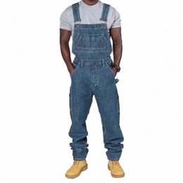 fi Men Jeans 2021 New Suspenders Casual Multi-pocket Jeans Loose Pants Men Clothing Plus Size Overalls Trend Denim Pants y18l#