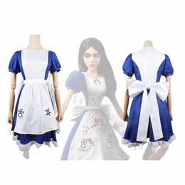 game Alice Madn Returns Cosplay Costume Halen Maid Dres Apr Dr For Women anime Girls carnival dr up party u1Aa#