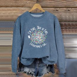 Women's Hoodies Christmas Lights Printed Long Sleeved Casual Hooded Sweatshirt Round Neck Graphic Women Clothes