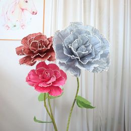 Decorative Flowers Giant Rose Artificial Flower Elegant Wedding Centrepieces Stage Layout Po Booth Backdrop Indoor Outdoor Garden Decoration