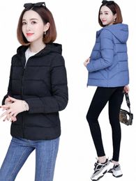 2024 Ladies Cott-Padded Jacket Autumn Winter New Wild Hooded Down Coat Women Parkas Short Outwear Female Overcoat Q7me#