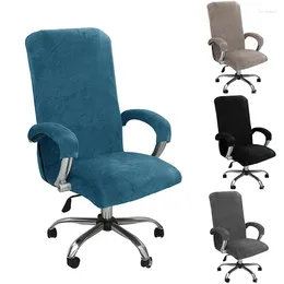 Chair Covers L/XL Soft Velvet Office Armchair Cover Stretch Computer Thickened Rotating Case Funda Silla Escritorio