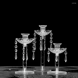 Candle Holders IMUWEN Acrylic Holder Luxury Candlestick Fashion Wedding Stand Exquisite Table Home Decor