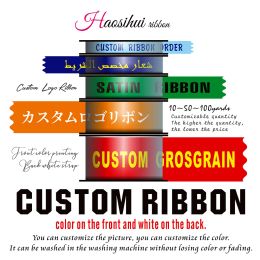Gravestones Haosihui Free Shipping Custom for Crafts 10/50 Yards Grosgrain/satin Ribbon Character