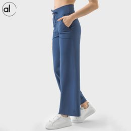 Pantaloni da yoga per donna, palestra fitness, marchio LA, leggings svasati elastici a gamba larga, pantaloni svasati estivi sottili a vita alta di alta qualità