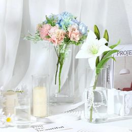 Vases 48 Pcs Glass Cylinder Vase Bulk Clear Different Sizes Holder Decorative (4'' 6'' 8'' 10'' High) Freight Free