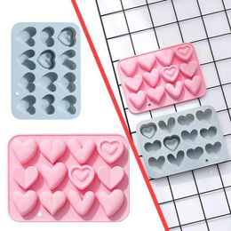 Baking Moulds 12 Cavity Heart Shaped Silicone Cake Mould Chocolate Candy Mould Jelly Making Tool Cupcake Decoration Supplies DIY Tools