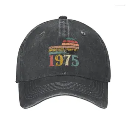 Ball Caps Fashion Cotton Vintage 1975 Birthday Baseball Cap For Women Men Adjustable Dad Hat Sports